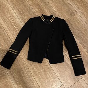 Navy Blue Jacket with Gold Accents